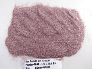 B Natural Red Garnet Quartz Crystal Stone Specimen Grinding Sand Powder Healing