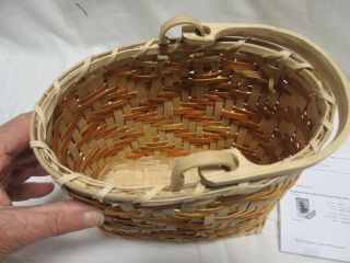 Cherokee Indian Woven Vase Basket White Oak Blood Root North Carolina 3