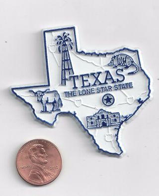 Texas Tx The Lone Star State Outline Map Magnet