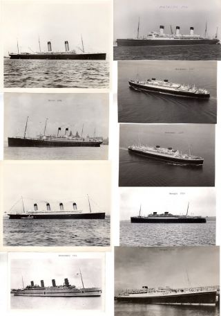9 Wsl Publicity Photos - Olympic,  Majestic,  Britannic - Nautiques Ships Worldwide