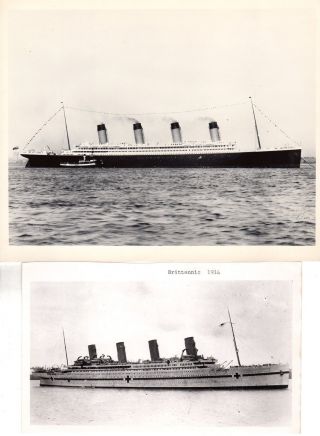 9 WSL Publicity Photos - OLYMPIC,  MAJESTIC,  BRITANNIC - NAUTIQUES sHiPs WORLDWIDE 3