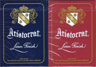 Aristocrat 2 Deck Set Blue & Red Playing Cards Poker Size Uspcc