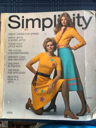 Simplicity Pattern Counter Book April 1971