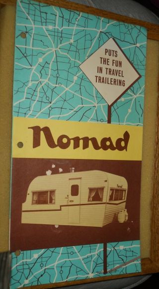 Vintage Sales Brochure: Nomad Camper/ Travel Trailers 1960 