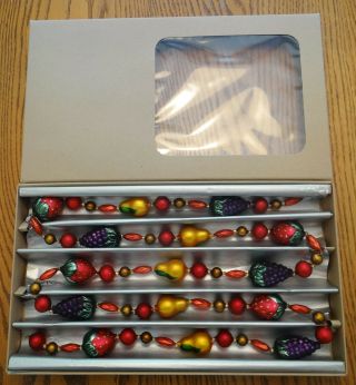 Smith Hawken Christmas/decorative Garland Fruits & Beads 6 