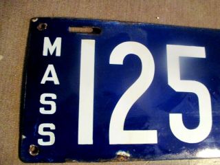 Mass License Plate 1913 Porcelain 2