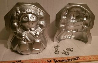 Cabbage Patch Kids Cake Mold Doll Pan 1984 2108 - 1988 Wilton 2 - Sided Vintage Rare