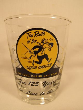 Vintage 1834 - 1959 Long Island Railroad 125th Anniversary Drinking Glass