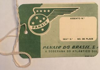 Vintage Panair Do Brasil Baggage Tag