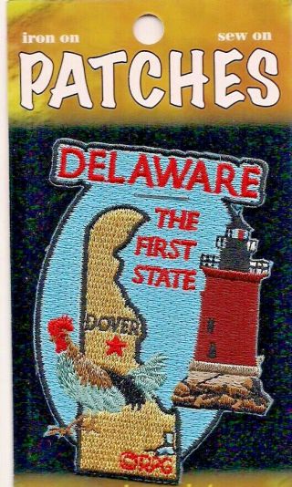 State Of Delaware Souvenir Patch The First State Dover