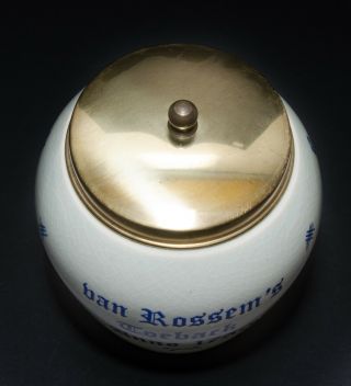 Vintage Blue Delft Tobacco Jar Humidor Van Rossems Toeback Anno 1750 Handpainted 8