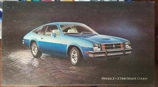 Vintage Chevrolet Monza 2,  2 Dealer Showroom Poster Sign 32x18,  Cardboard