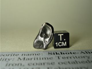 meteorite Sikhote - Alin,  Russia,  complete oriented individual 4,  4 g 2