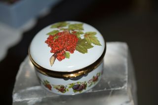 Vintage Pomona Portmeirion - Red Currant Enamel Pill Box