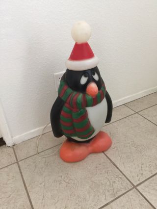 Vintage Christmas Penguin Blow Mold Lighted