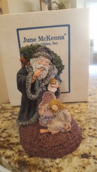1989 June Mckenna 188 Signed Christmas Santa Christmas Dreams Figurine