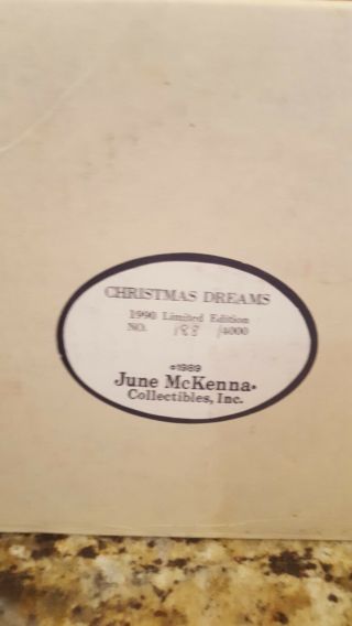 1989 June Mckenna 188 Signed Christmas Santa Christmas Dreams Figurine 6