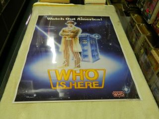 1983 Bbc Enterprises,  Ltd Dr.  Who " Watch Out America - Who Is Here " Poster