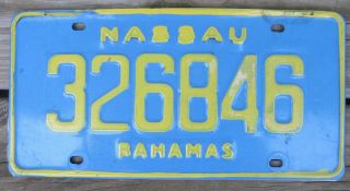 Nassau Bahamas License Plate Blue/yellow Expired 1997 Series - 326846