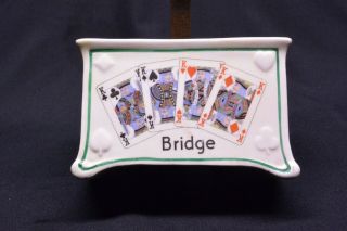 Czech Porcelain Bridge Playing Card Caddy