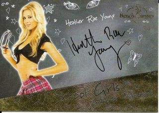 2018 Benchwarmer Hot For Teacher Heather Rae Young School Girls Autograph Card
