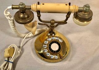 Vintage French Style Rotary Dial Telephone Made In Japan All The Way