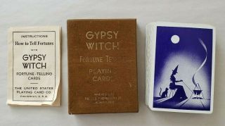 Vintage Gypsy Witch Fortune Telling Playing Cards