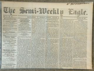 Strange 1851 Orig.  Report / Children Frightened To Death / Brattleboro Newspaper