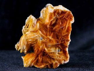 Orange Barite,  Cerussite And Galena Crystal Mineral Specimen Morocco 3.  3 Ounces
