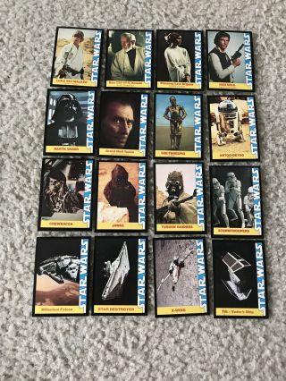 1977 Star Wars Wonder Bread Trading Cards Complete Set Of 16 - Since 1977