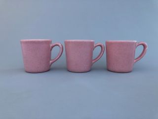 Vintage Rare Monterey Of California Pink Speckled Coffee Mugs - 3 -