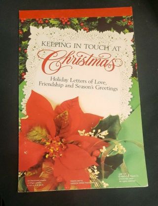 Vintage Gibson C.  M.  Paula Co.  " Keeping In Touch At Christmas " Stationery Notepad