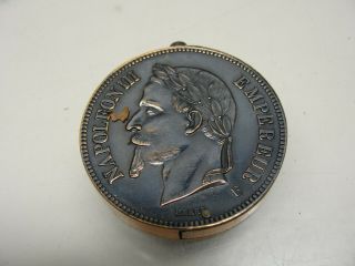 Vintage Napoleon Iii Empereur 1870 Empire Francais Coin Lighter