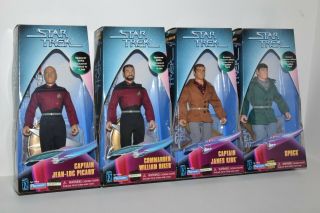 4x Star Trek Playmates 9inch Figures 1997 Asst 65263 65259 Spencer Gifts Kaybee