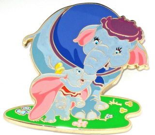 Rare Le Disney Pin✿ Baby Dumbo Mom Jumbo Happy Carefree Confidence Acme Archives