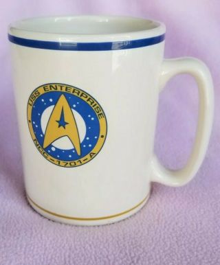 Rare Vintage 1993 Pfaltzgraff Star Trek Uss Enterprise Ncc 1701 A Coffee Cup Mug