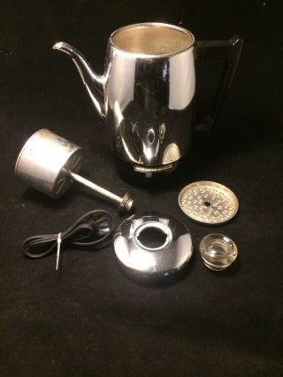 Vtg Ge Coffee Pot Maker 10 Cup General Electric Percolator - - Usa