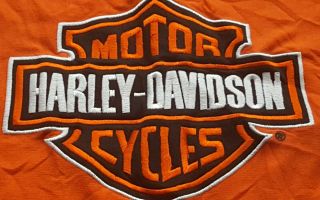 Harley Davidson Motorcycle Fleece Throw Blanket 38 " X 30 " Large 10.  5 " X 8 " Logo