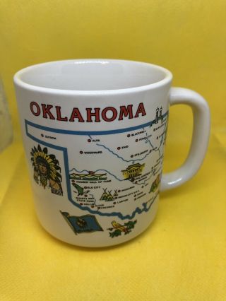Oklahoma Souvenir Coffee Tea Mug Travel Advertising Tourism White State Cup