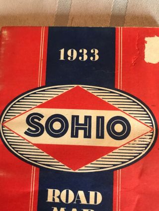 1933 Sohio Road Map of Ohio 2