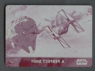 Topps Star Wars Force Awakens Printing Plate 37 A Perfect Shot 1/1