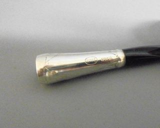 Edwardian solid Silver and Ebony Cheroot Holder in Case WH Carrington 1910 3