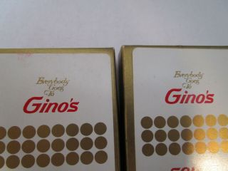 Vintage Gino ' s Advertising Bridge Playing Cards 2 Boxes 2