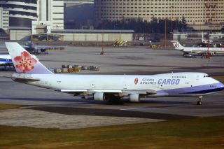 35mm Colour Slide Of China Airlines Cargo Boeing 747 - 209b (sf) B - 1864