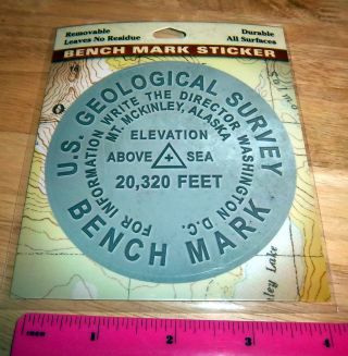 Alaska Removable Decal - Mt Mckinley Survey Marker 20,  320 Feet Tall