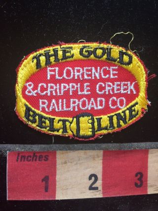 Colorado Souvenir Patch Florence & Cripple Creek Railroad Co Gold Belt Line 75v4