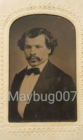Antique Tintype Photograph African American Man Mixed Race? Springfield,  Mo