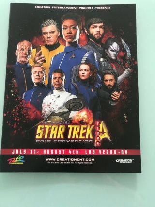 2019 Star Trek Las Vegas Program Book Stlv Discovery Tos Tng Ds9 Picard