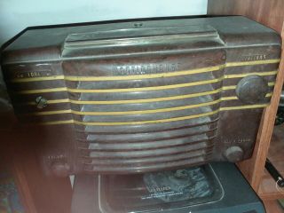 Vintage Radio Westinghouse Bakelite Brown Model H - 122 A