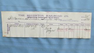 1896 Silverton Railroad Co Red Mountain - Silverton Colorado - National Belle Mine